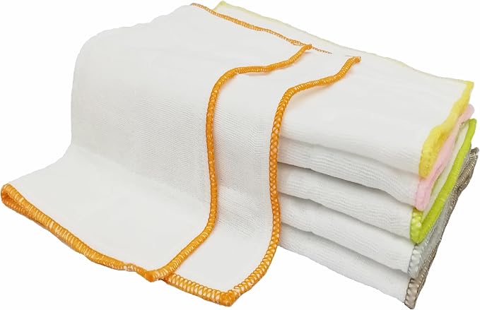 Mother-Earth 6 Pack Cotton Dish Cloths, Ultra Absorbent Quick-Drying Cleaning by PREMIUMSOFTNESSTOWEL
