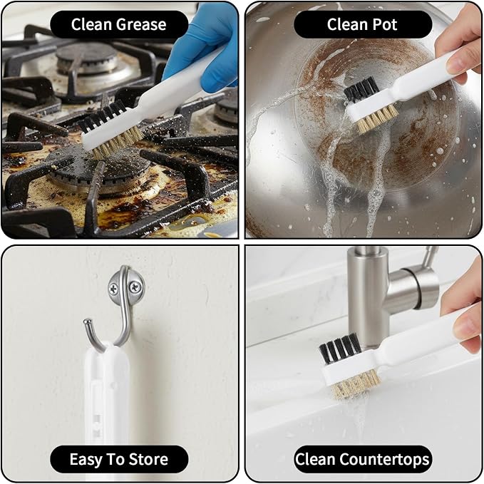 Kitchen Stove Cleaning Brush Scraper Tool Set Heavy Duty Stainless Steel Putty - Image 7