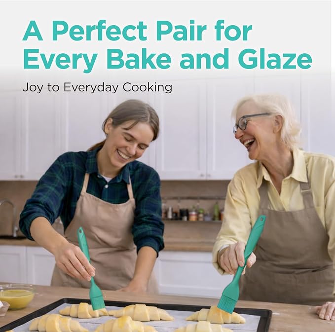 Kitchen Mama WaltzGrip Platinum Silicone Basting Pastry Brush: Set of 2 - Image 7