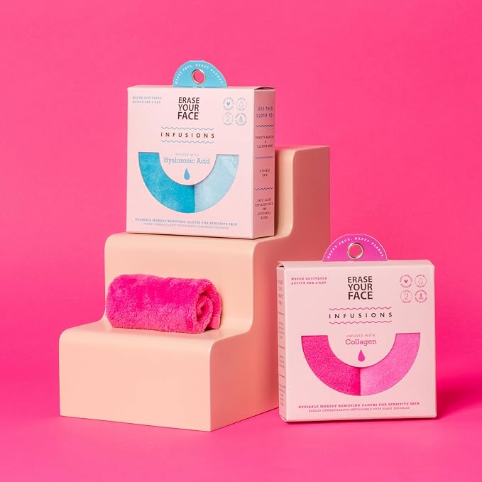 ERASE YOUR FACE Infusions Reusable Makeup Remover Cloths - Image 4