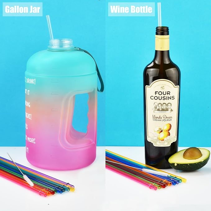 ALINK 13 inch Reusable Plastic Straws, Extra Long Colorful Tritan Tumbler - Image 6