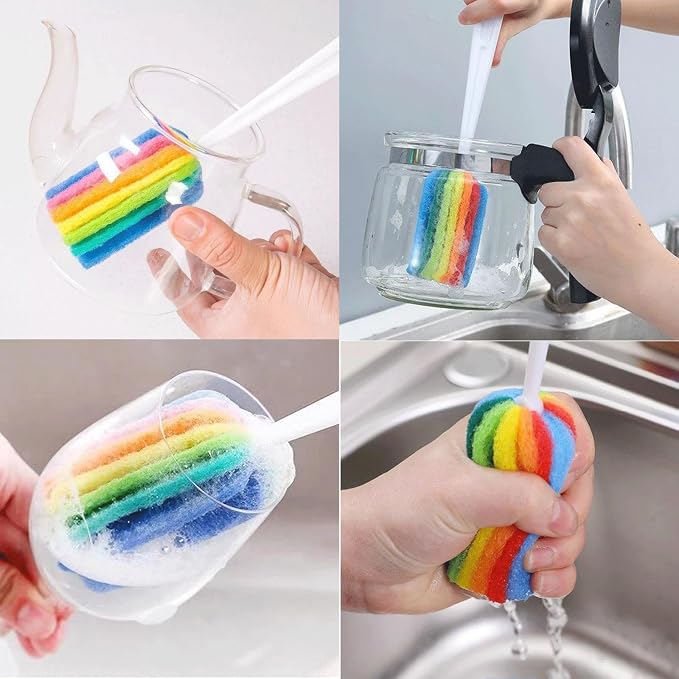 3PCS Cleaning Bottle Sponge Brush - Image 6