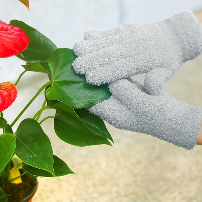 Evridwear Microfiber Gloves for Plant Dusting, Resuable Leaf Cleaning Glove for - Image 8