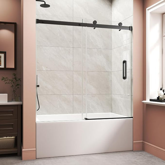 Frameless Bathtub Shower Door, Tub Sliding Door by LMLMD