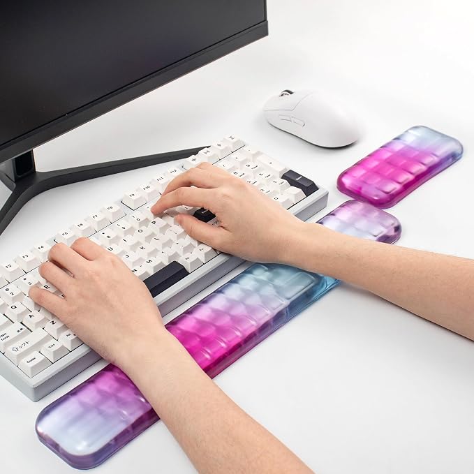 Gel Keyboard and Mouse Wrist Rest Set – Purple Wrist Rest - Image 7