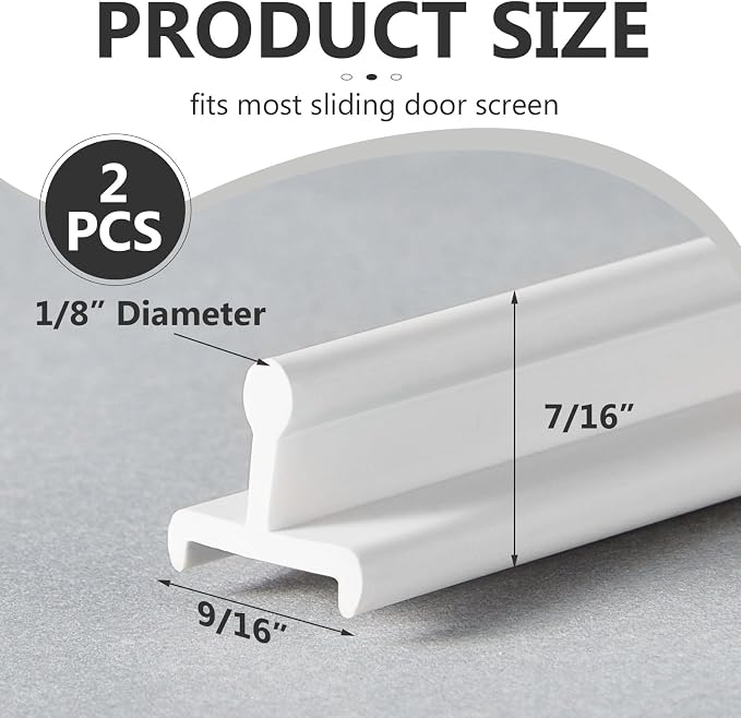 2 Pcs Sliding Screen Door Replacement Track 72 Inch Vinyl Bottom Track Sliding - Image 2