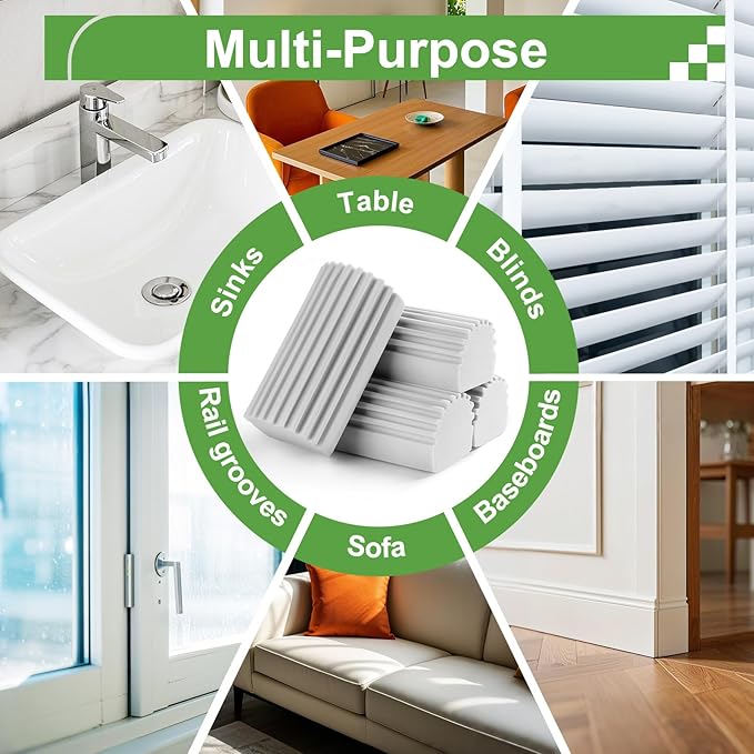 2-Pack Damp Clean Duster Sponge, Sponge Cleaning Brush, Duster - Image 5
