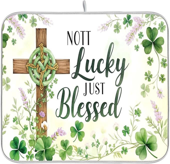 St.Patrick Days Dish Drying Mat by Wamika