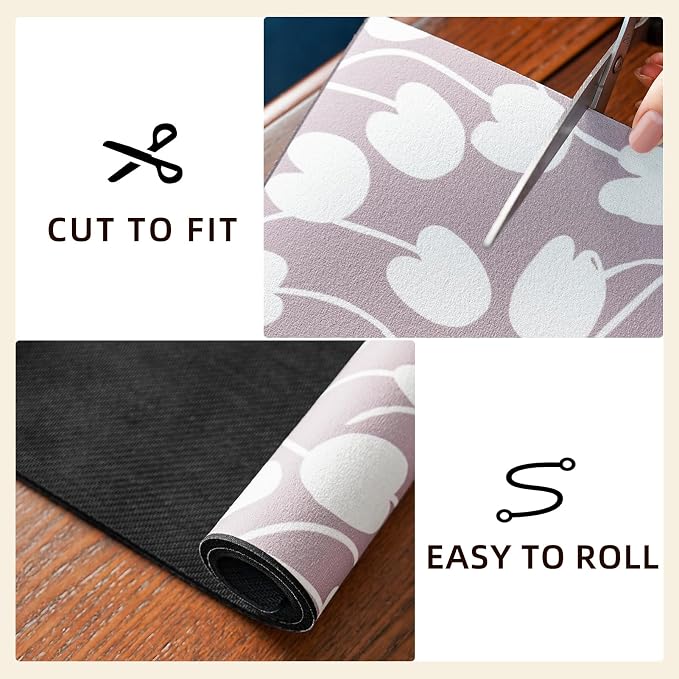 Dish Drying Mat Absorbent Coffee Mat Rubber Backed Soft Silicone Kitchen - Image 5
