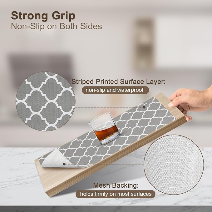 OcePor Non-Adhesive Drawer and Shelf Liner 12IN x 20FT，Non Slip Cabinet and - Image 2