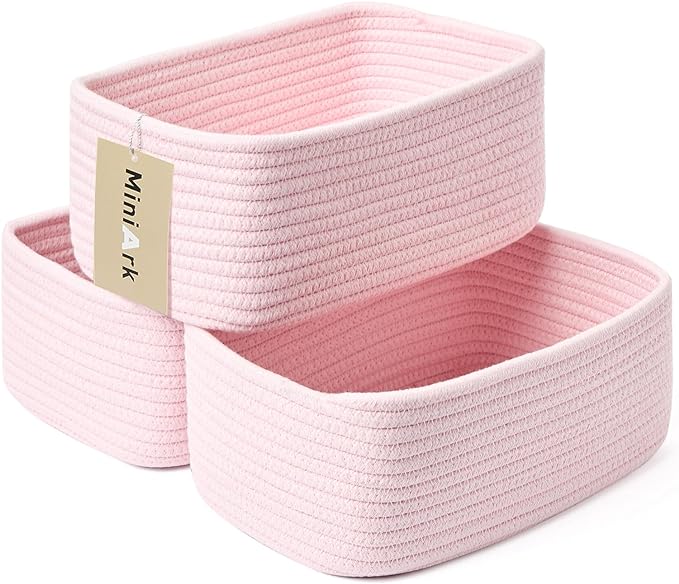 Small Storage Baskets for Organizing | Closet Organizer Bins | Shelf Toy Basket by MiniArkStorageBasketsHome
