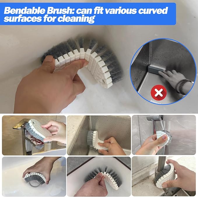 XANGNIER Bathtub Cleaning Brush Tools Kit, Shower Scrub Brushes Set - Image 4