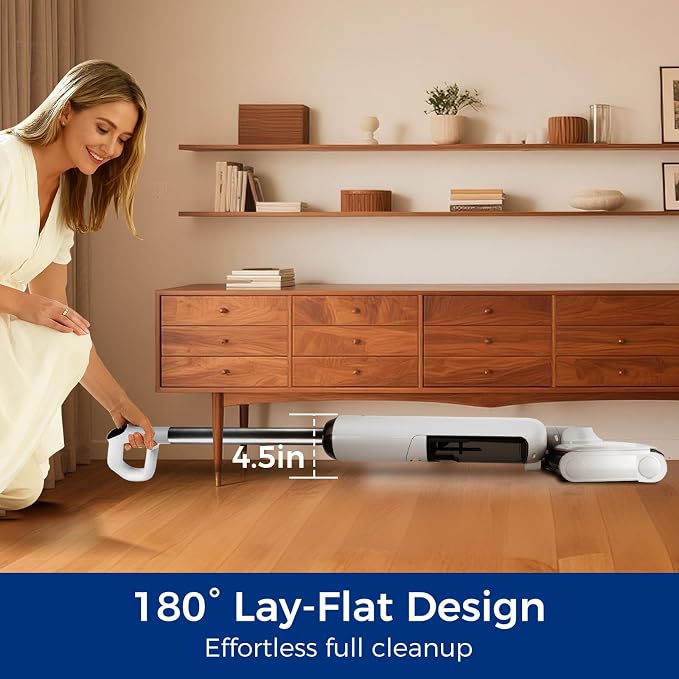Wet Dry Vacuum Mop, 180°Lay-Flat Cordless Vacuum Mop All in One, Floor Cleaner - Image 4