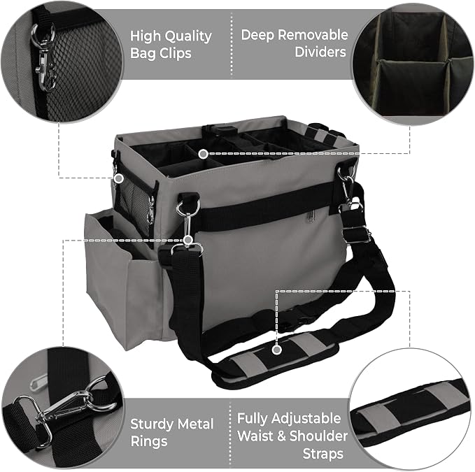 Blue Lilly Large Capacity Durable Cleaning Caddy Bag - Image 4