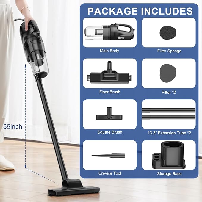 SOWTECH Corded Vacuum Cleaner, Super Power Suction Stick Vacuum Cleaners - Image 7