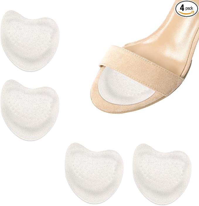 2 Pairs Metatarsal Pads, Breathable Ball of Foot Cushions Microfiber Leather by Unknown