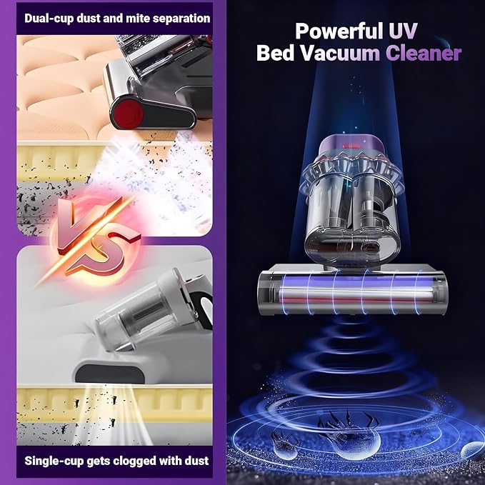 Powerful UV Bed Vacuum Cleaner, 14kPa Strong Suction Handheld Vacuum - Image 8