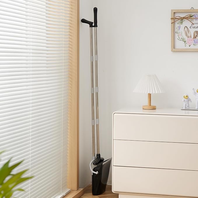 Broom and Dustpan Set Lightweight Upright Lobby Broom and Dust Pan Combo - Image 6
