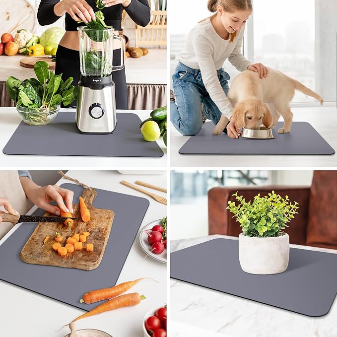 WISELIFE Dish Drying Mat Super Absorbent Drying Mat Large Dish Drying Mats - Image 7