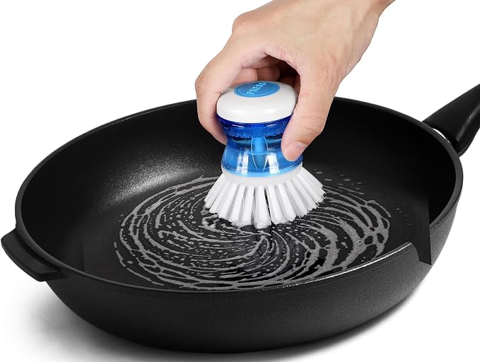 Dish Brush with Soap Dispenser for Dishes Pot Pan Kitchen Sink Scrubbing - Image 6
