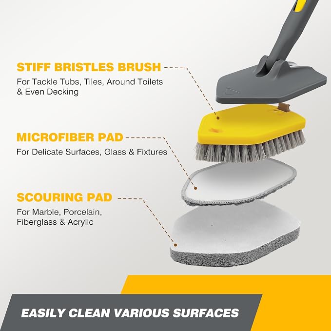 Shower Scrubber with Long Handle - Image 3