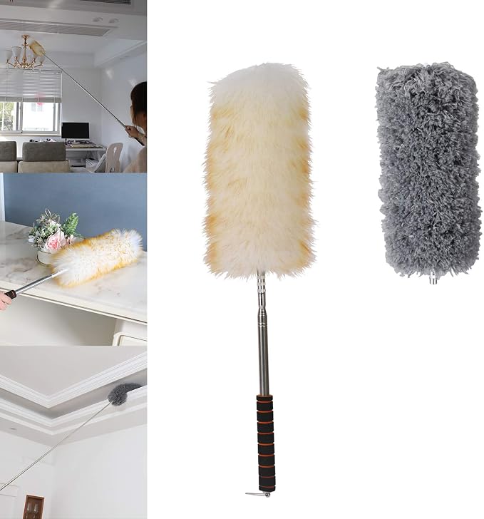 Lambswool Duster with Extra Flexible Microfiber Head, Long Reach/Extendable by Midoneat