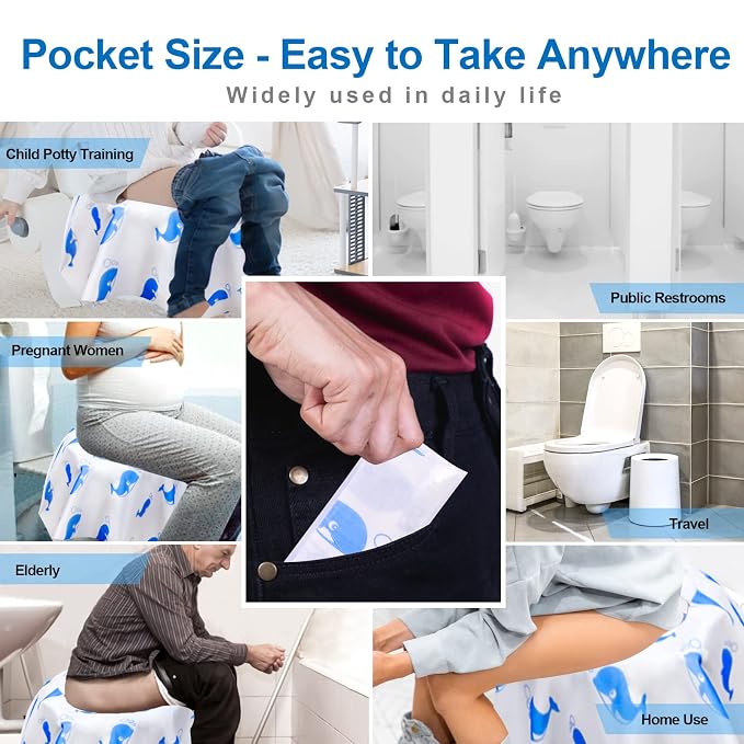 41 Pack Toilet Seat Covers Disposable, Extra Large Disposable Toilet Seat Covers - Image 5