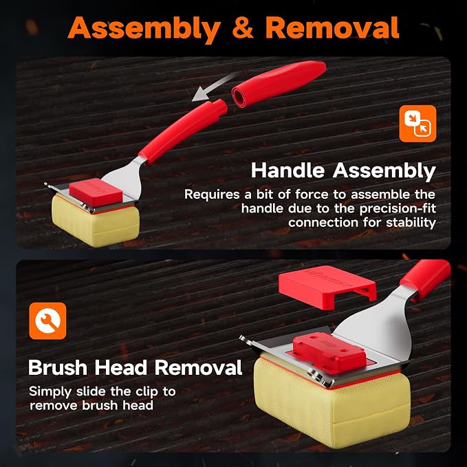 Bristle Free Grill Brush with Scraper - Image 7
