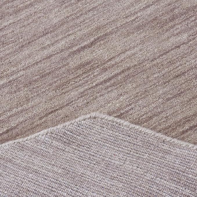 Hand Knotted Loom Wool ECO-Friendly Area Rugs - 8'x8', Octagon Shape, Light Brown Color, Plain Solid, High Pile Thick Handmade Anti Skid Area Rugs for Living Room, Bed Room (L00111)