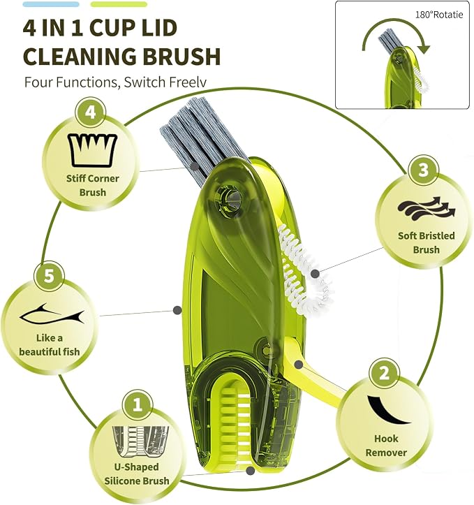 3 in 1 Cup Lid Gap Cleaning Brush Set - Image 6