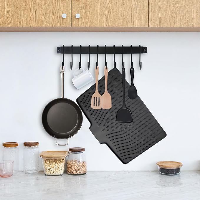 Silicone Dish Drying Mat for Kitchen Counter, Dish Drainer Mat, Non-Slip Drying - Image 6