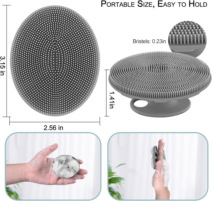 INNERNEED Silicone Face Exfoliating Brush Manual Handheld Facial Cleansing - Image 3
