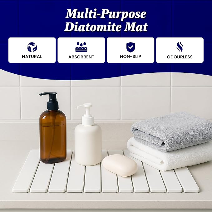 Large Stone Dish Drying Mat for Kitchen Counter, Instant Drying Pad, Super - Image 3