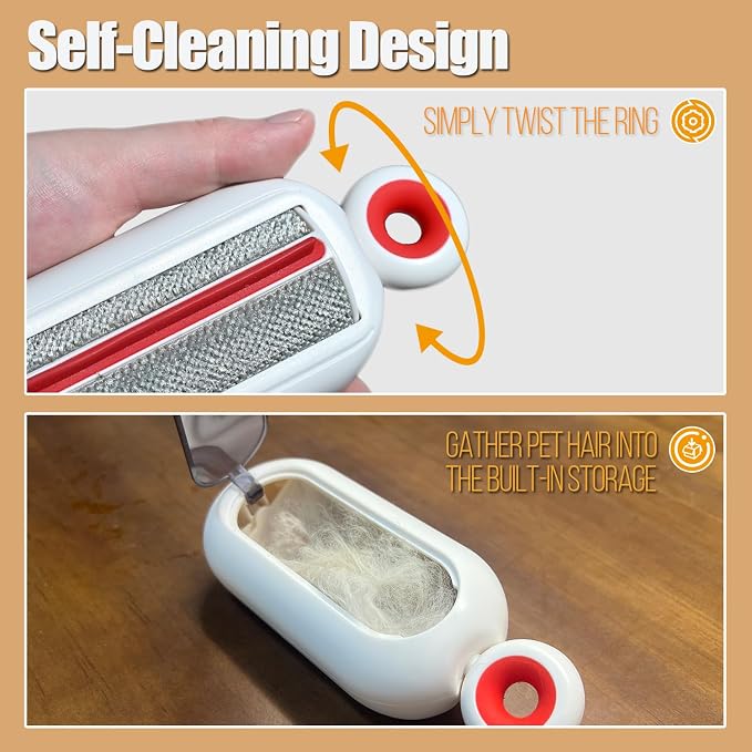 Lint Roller Resuable for Clothes, Magic Self- Cleaning Pet Hair Remover for - Image 3