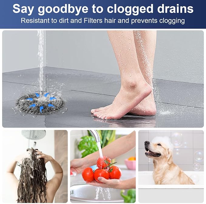 Shower Drain Hair Catcher 5.5 in Round Bathroom Sink Drain Strainer - Image 6