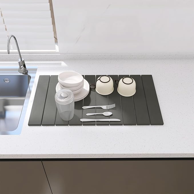 Hopegiver Stone Drying Mat for Kitchen Counter, Super Absorbent, Non-Slip & - Image 8