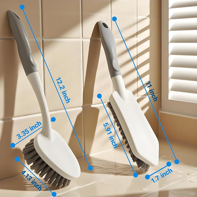 2 Pack Heavy Duty Scrub Brush Set - Image 2