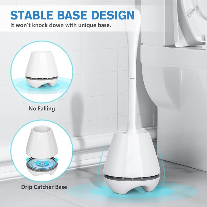 uptronic Toilet Brush and Holder 2 Pack, Toilet Brush - Image 5