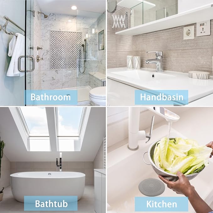 2-Pack Drain Hair Catcher Durable Silicone Hair Stopper Shower Drain Covers - Image 6