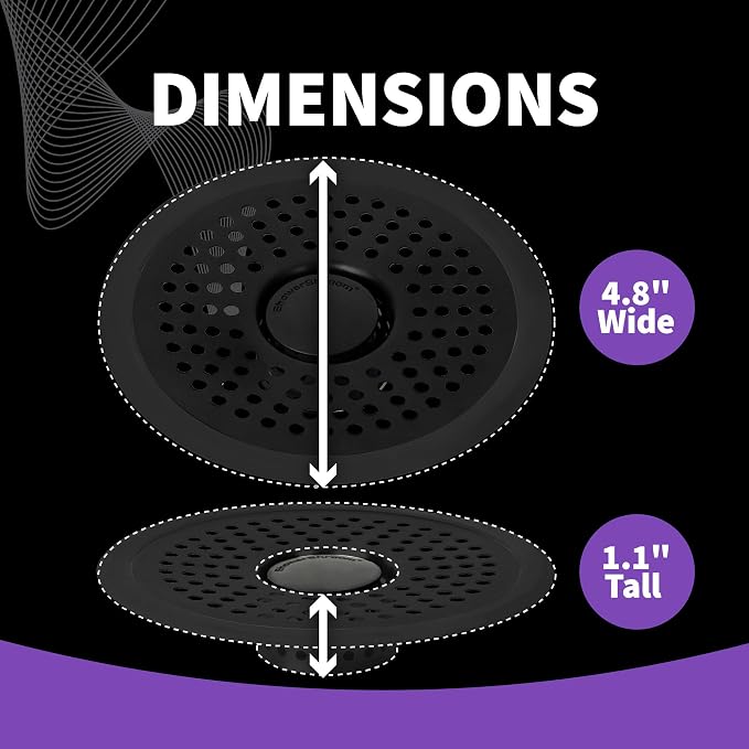 ShowerShroom Ultra Matte Black Hair Catcher, Stainless Steel Drain Protector - Image 7