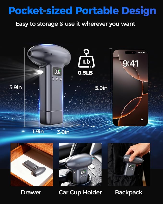Upgraded Compressed Air Duster-300000RPM Ultra-Powerful Brushless Motor - Image 7