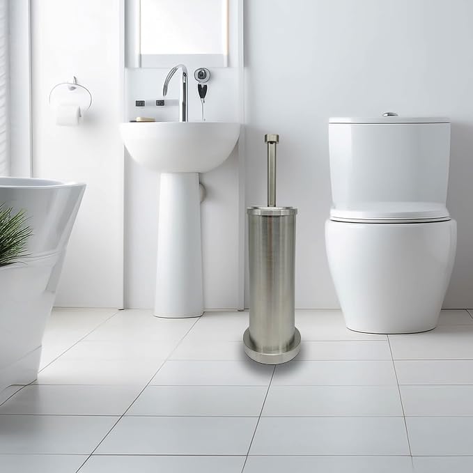Brushed Nickel Toilet Bowl Brush - Image 8