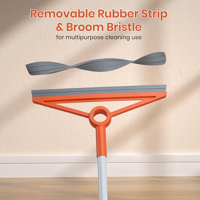MAVRIZ Air Broom with Removable Rubber Strip and Broom Bristle, Squeegee Broom - Image 5