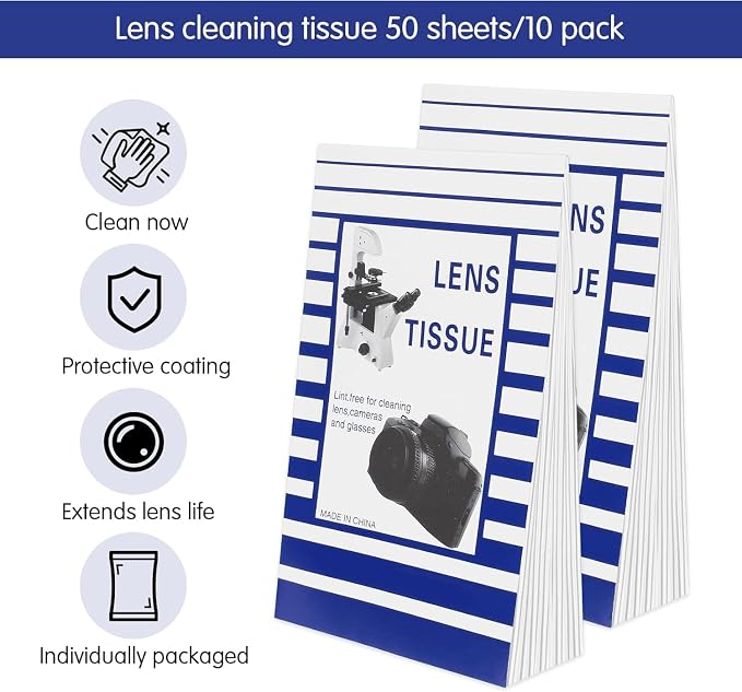 500 Pcs Lens Paper Microscope Lens Tissue Lens Cleaner Paper Lens Cleaner Cloth - Image 3