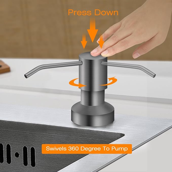Sink Soap Dispenser for Kitchen Sink, Countertop Built in Sink Soap Dispenser - Image 2