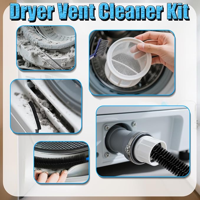 7 Pack Dryer Vent Cleaner Kit, Flexible Dryer Lint Brush Vent Cleaner，Dryer - Image 3