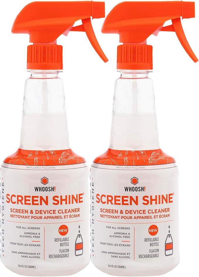 WHOOSH! Pro 16.9 fl oz Refillable TV Screen Cleaner & Microfiber Cloth - Image 2