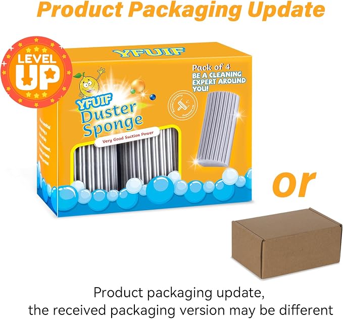 4 Pack Damp Clean Duster Sponge, Magic Sponge Eraser - Image 5