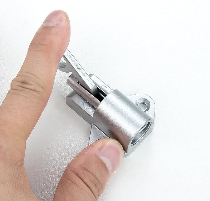 3 Packs Self-Closing Latches，Silver Gray Spring Door Lock，Resilient Bolt Latch - Image 5