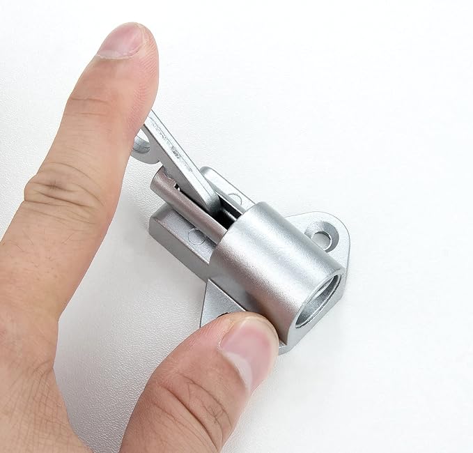 3 Packs Self-Closing Latches，Silver Gray Spring Door Lock，Resilient Bolt Latch - Image 5